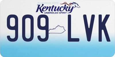 KY license plate 909LVK