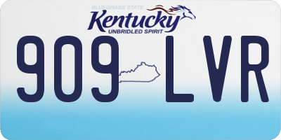 KY license plate 909LVR