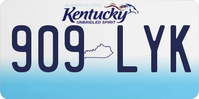 KY license plate 909LYK