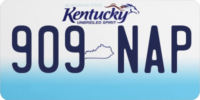 KY license plate 909NAP