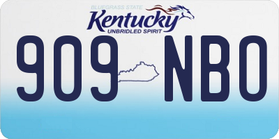 KY license plate 909NBO