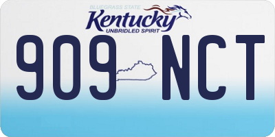 KY license plate 909NCT