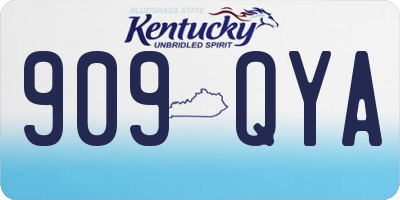 KY license plate 909QYA