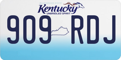 KY license plate 909RDJ