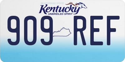 KY license plate 909REF