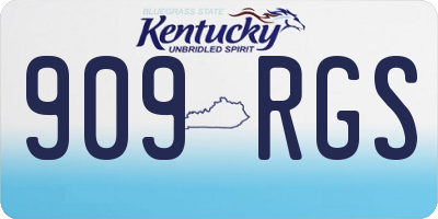 KY license plate 909RGS