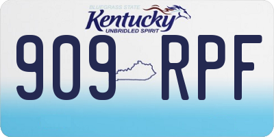 KY license plate 909RPF