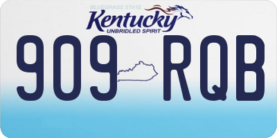 KY license plate 909RQB