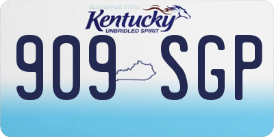 KY license plate 909SGP