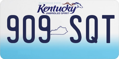 KY license plate 909SQT