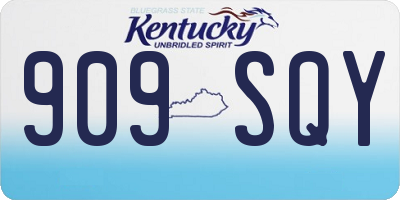 KY license plate 909SQY
