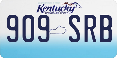KY license plate 909SRB