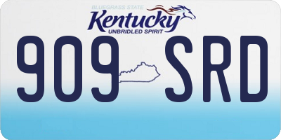 KY license plate 909SRD