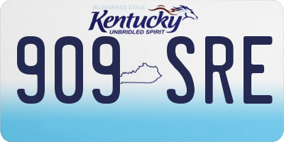 KY license plate 909SRE