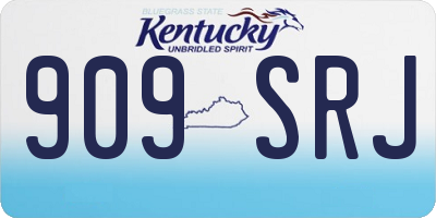 KY license plate 909SRJ