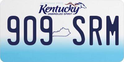 KY license plate 909SRM