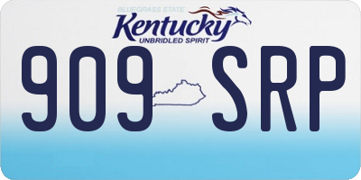KY license plate 909SRP