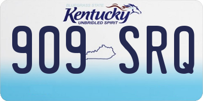 KY license plate 909SRQ