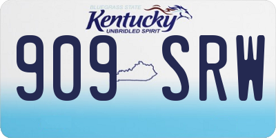 KY license plate 909SRW