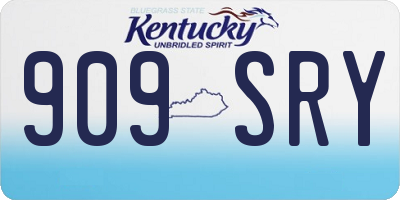 KY license plate 909SRY