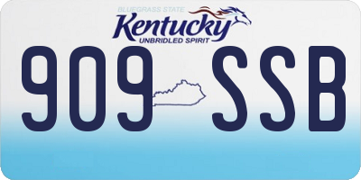 KY license plate 909SSB