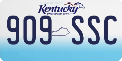 KY license plate 909SSC