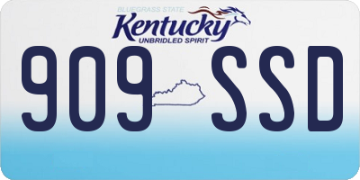 KY license plate 909SSD