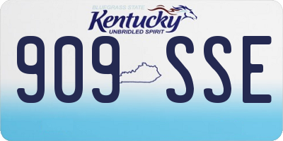 KY license plate 909SSE