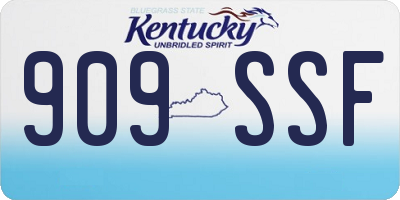 KY license plate 909SSF