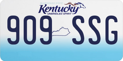 KY license plate 909SSG