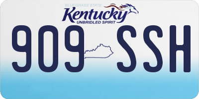 KY license plate 909SSH