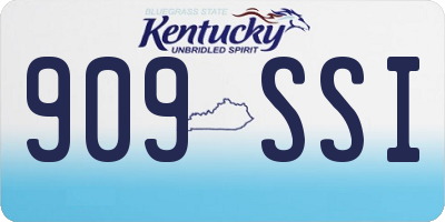 KY license plate 909SSI