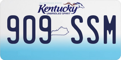 KY license plate 909SSM