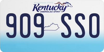 KY license plate 909SSO
