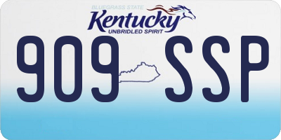 KY license plate 909SSP