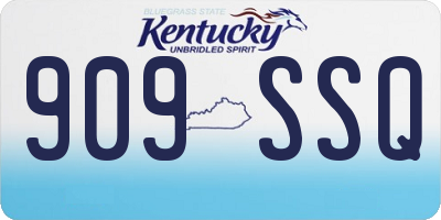 KY license plate 909SSQ