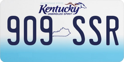 KY license plate 909SSR