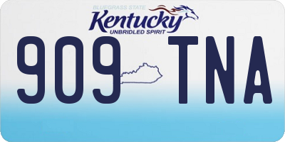 KY license plate 909TNA