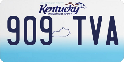 KY license plate 909TVA