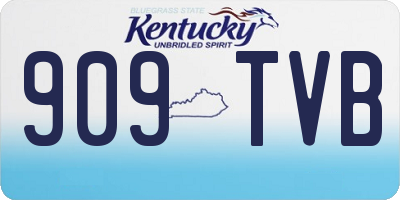 KY license plate 909TVB
