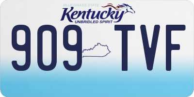 KY license plate 909TVF