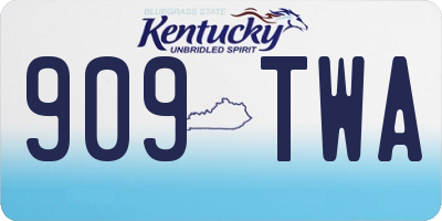 KY license plate 909TWA