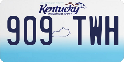 KY license plate 909TWH
