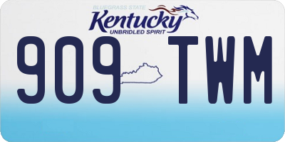 KY license plate 909TWM