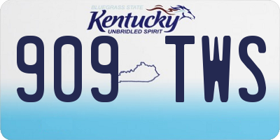 KY license plate 909TWS