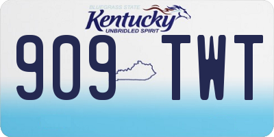 KY license plate 909TWT