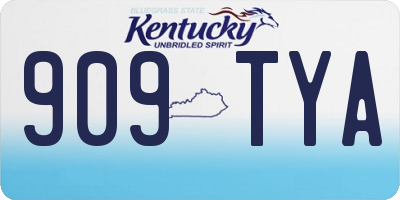 KY license plate 909TYA