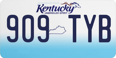 KY license plate 909TYB