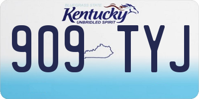 KY license plate 909TYJ