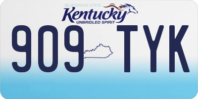 KY license plate 909TYK